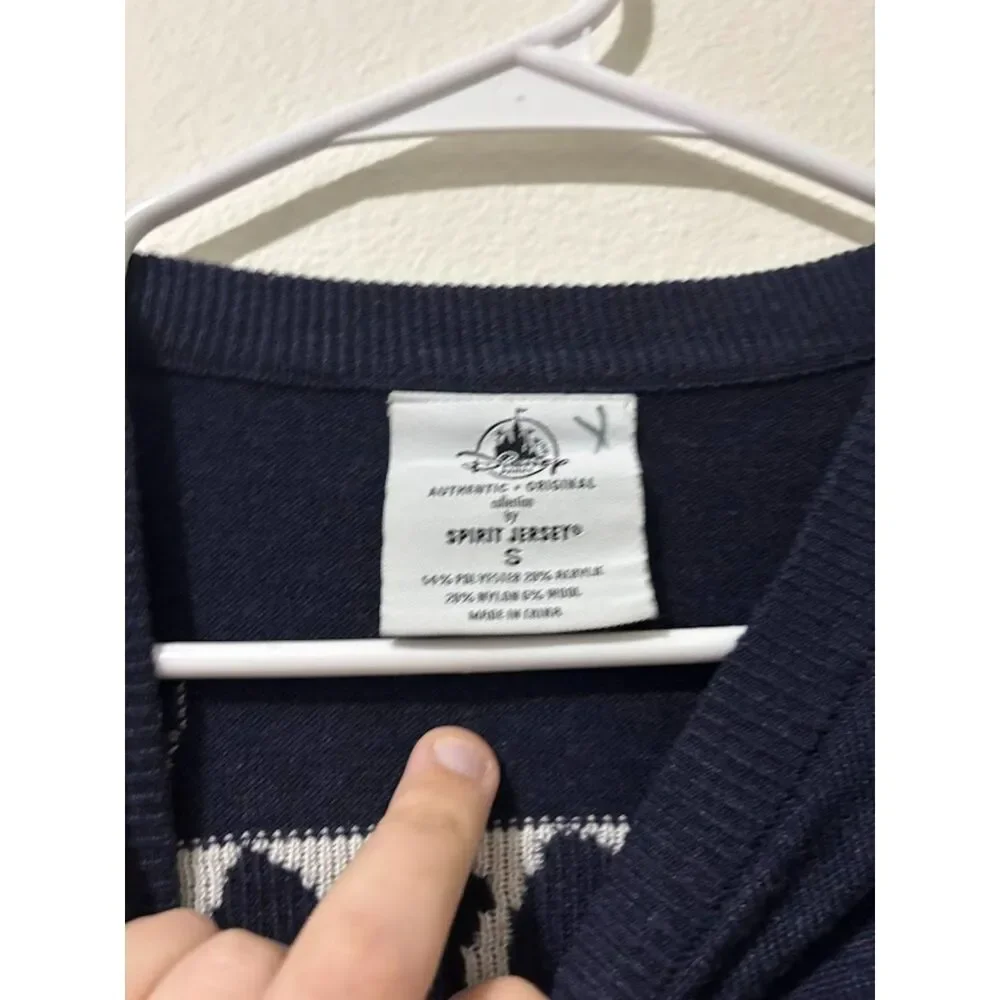 Disney Parks Spirit Jersey Sweater Women's Small Navy Disneyland Wool Blend Knit